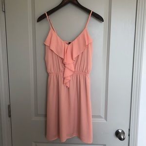 KLd signature peach dress size small!